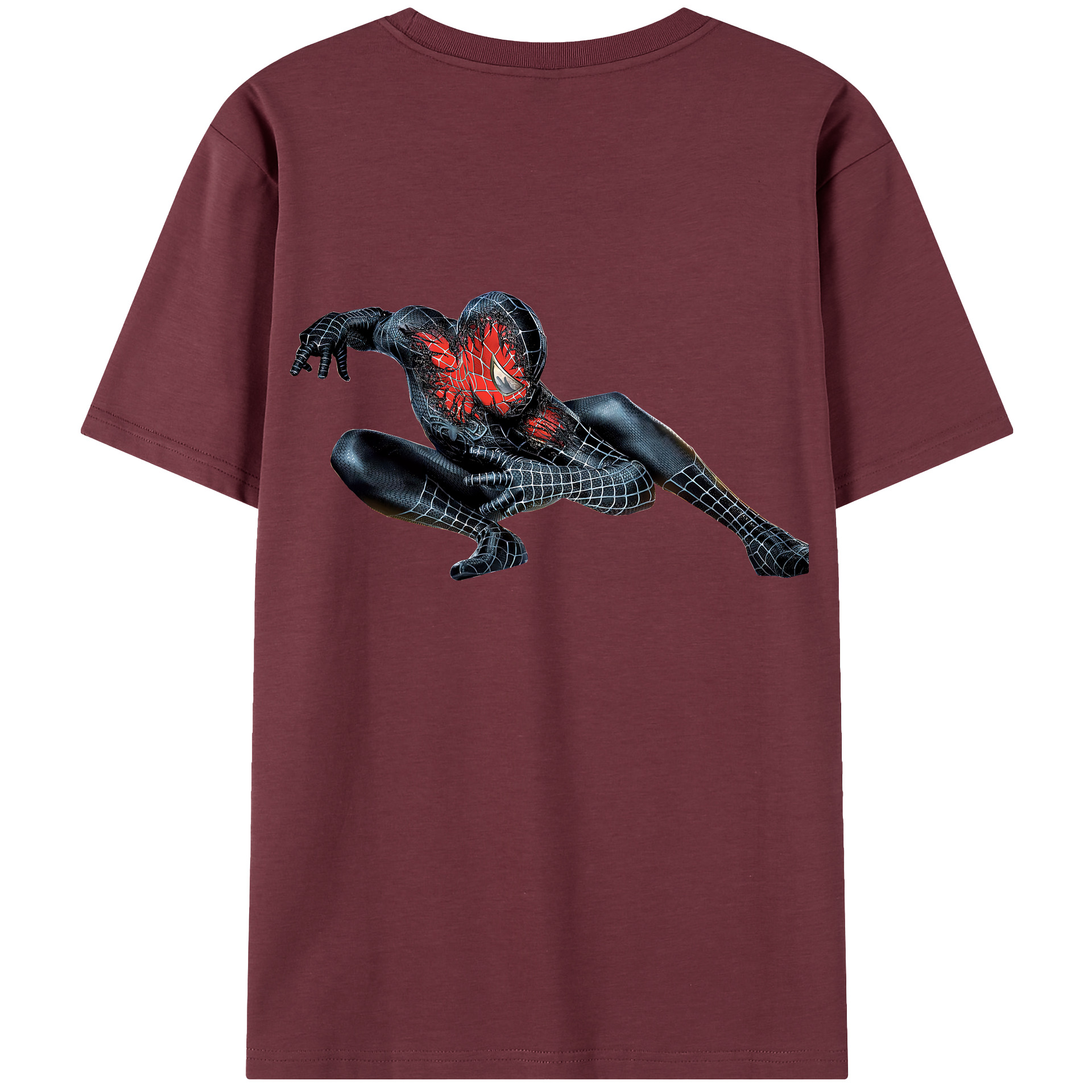 （画像用） Spider Man スパイダーマン 綿100％半袖Tシャツ（背面プリント）